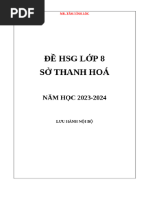 Đề Hsg Lớp 8 Thanh Hoá 2023-2024