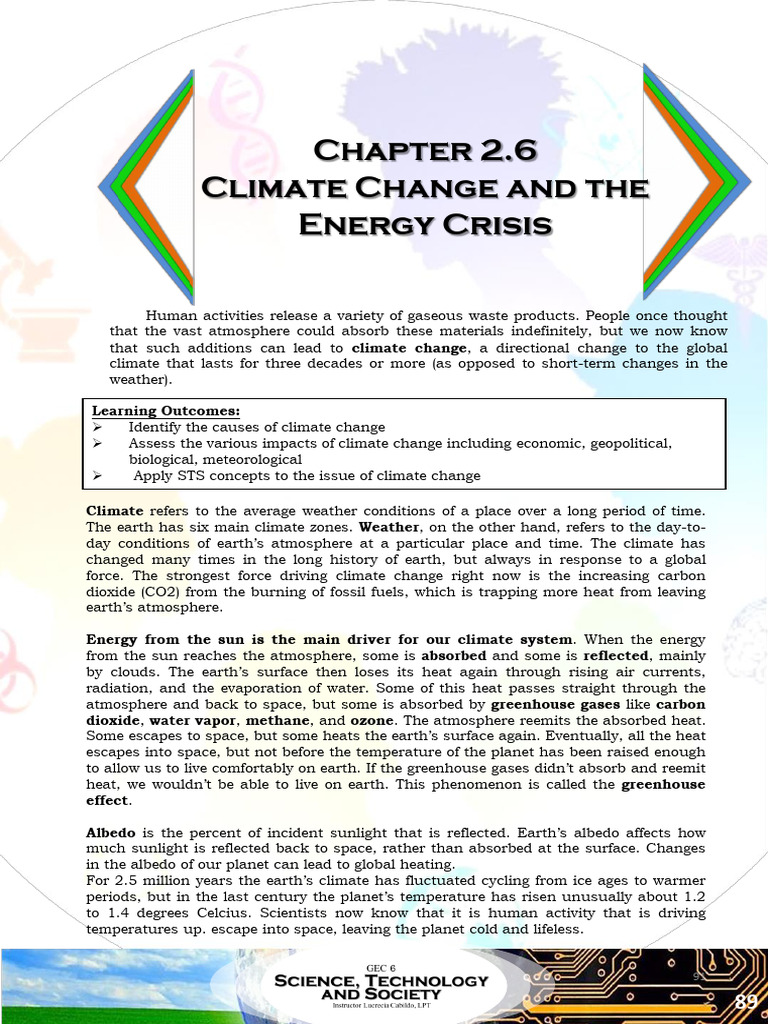 Climate Change and Alternative Energy Resources | PDF | Climate Change ...