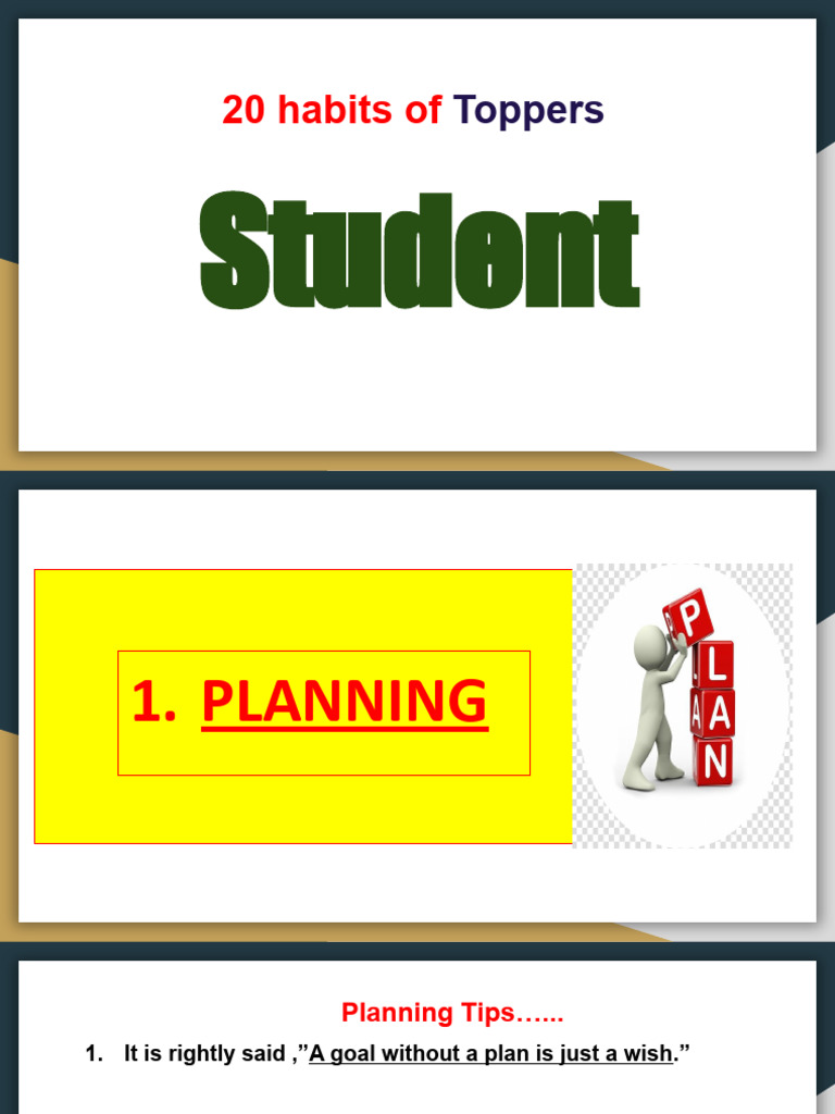20 Essential Habits of Top Students | PDF | Disciplines | Cognitive Science