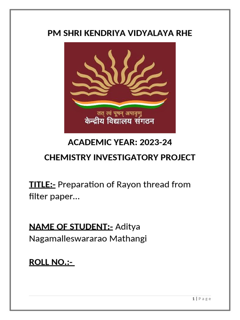 Rayon Thread from Filter Paper | PDF | Rayon | Cellulose
