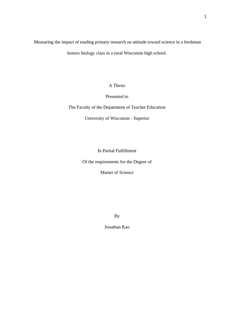 Measuring The Impact of Reading Primary Research On Attitude Toward ...