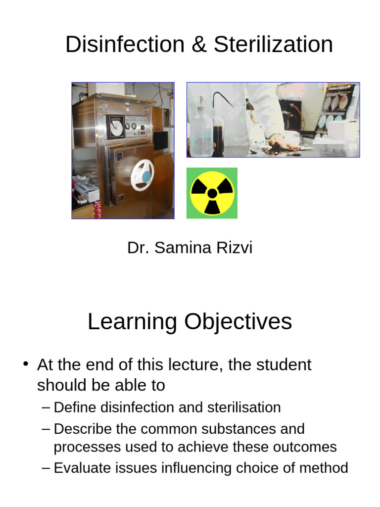 Disinfection and Sterilization Methods | PDF | Disinfectant | Antimicrobial