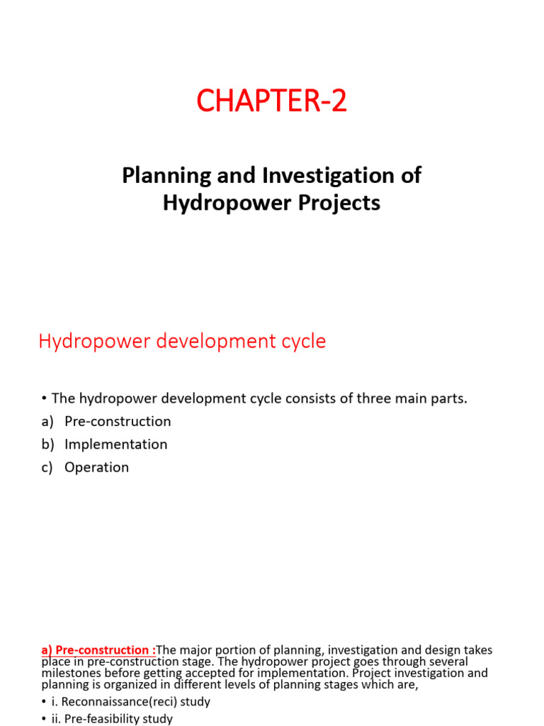 Hydropower Project Planning Guide | PDF | Reservoir | Climate Change