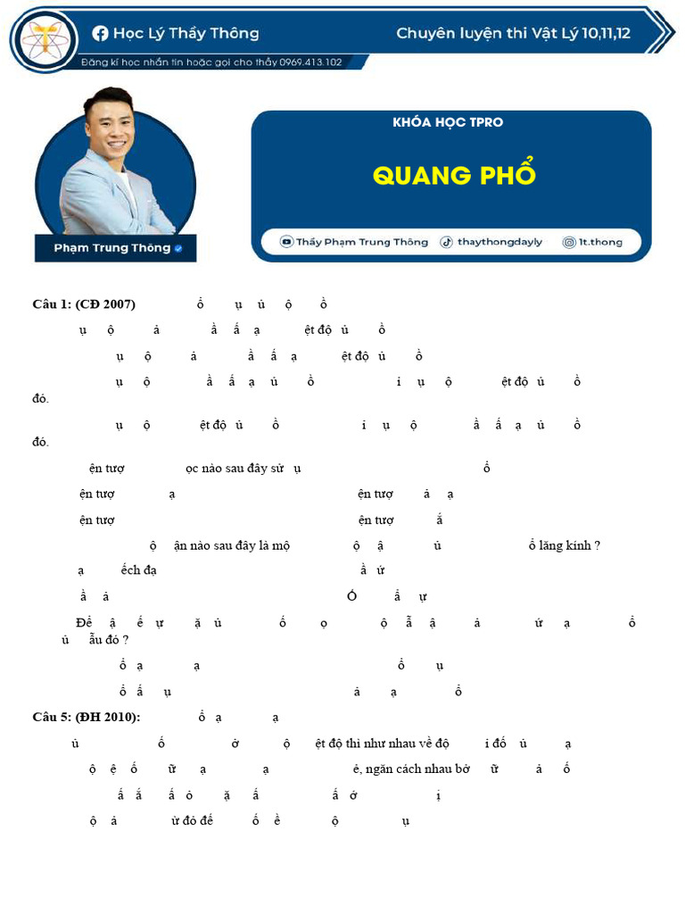 5.6 Quang PH Và Các Lo I Tia | PDF