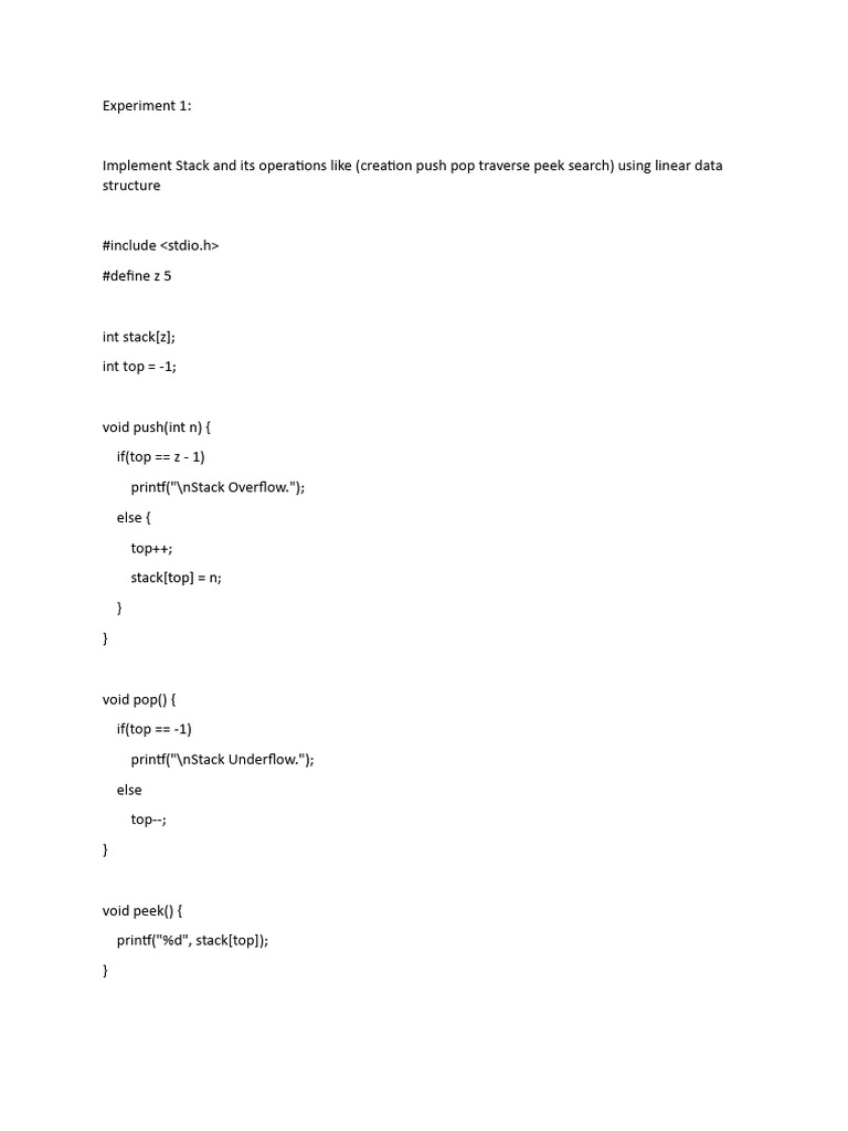 Stack and Queue Operations in C | PDF | Queue (Abstract Data Type ...