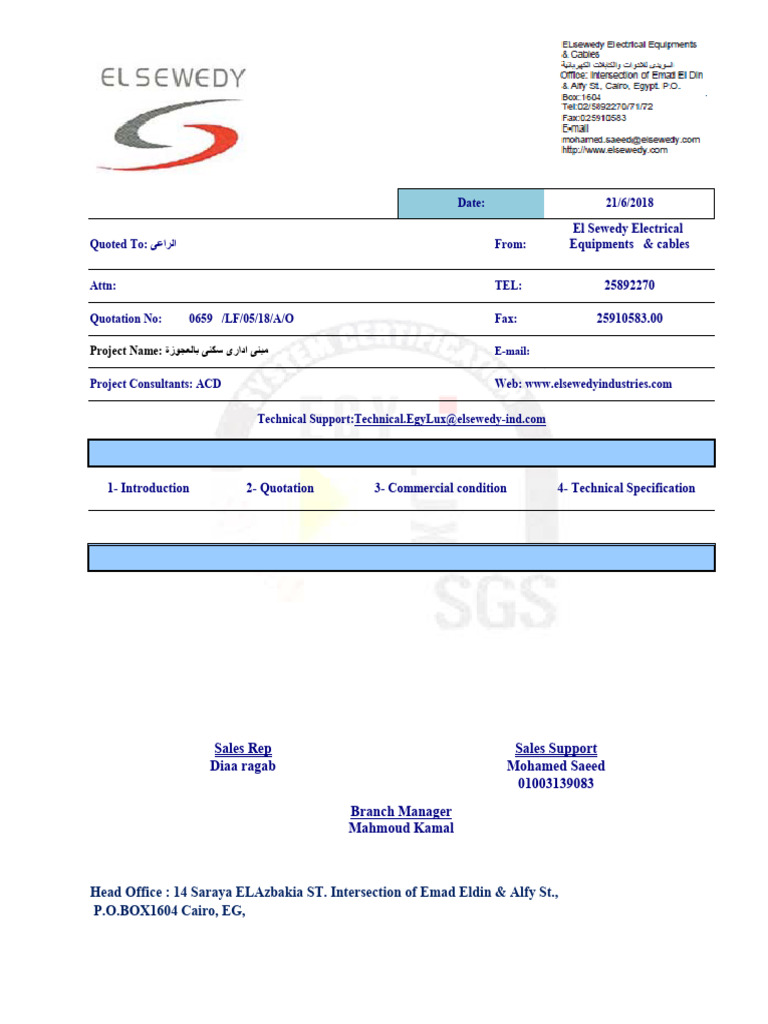 Quotation for EGY LUX Lighting Solutions | PDF | Fluorescent Lamp ...