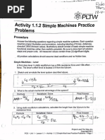 Lever - Practice - Problems (1) Act 1.12 | PDF | Lever | Machines