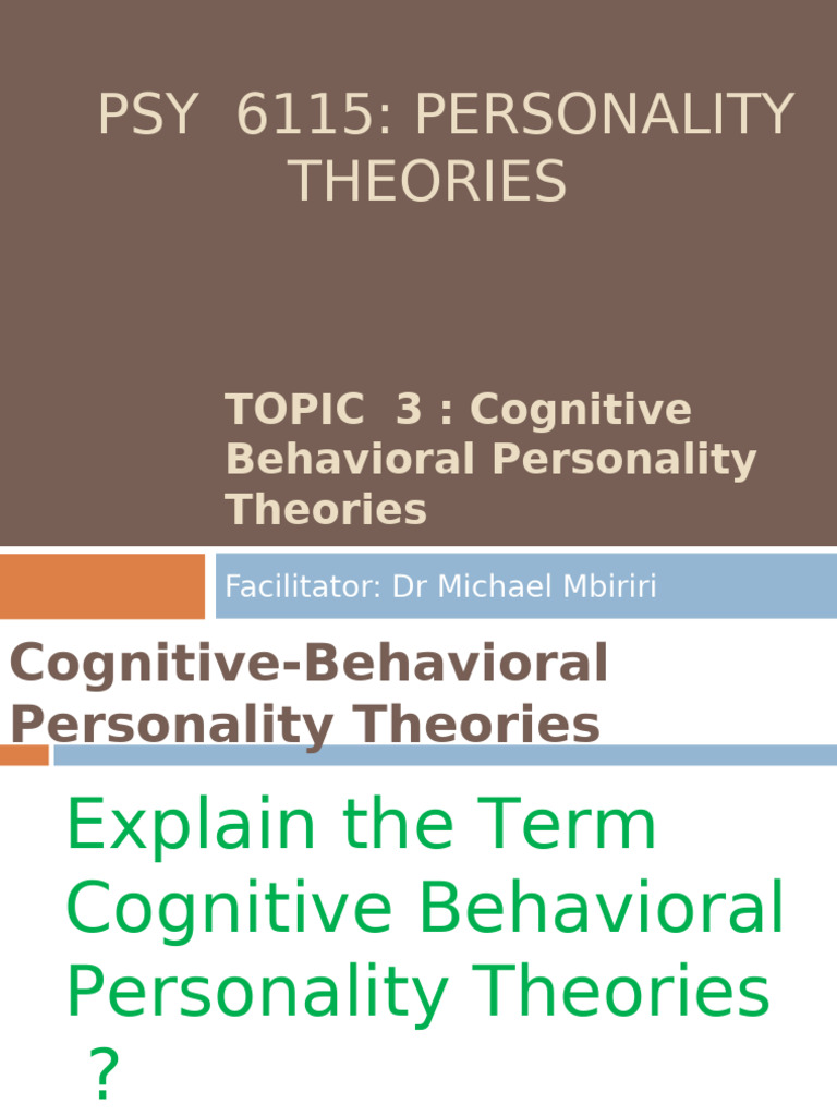 Topic 3.psy 6115. 2024. | PDF | Cognitive Behavioral Therapy ...