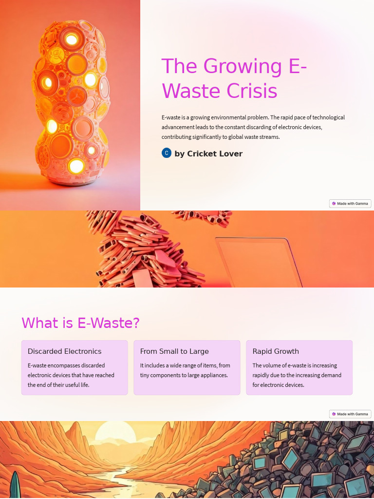 E-Waste Crisis: Impact and Solutions | PDF | Electronic Waste | Waste