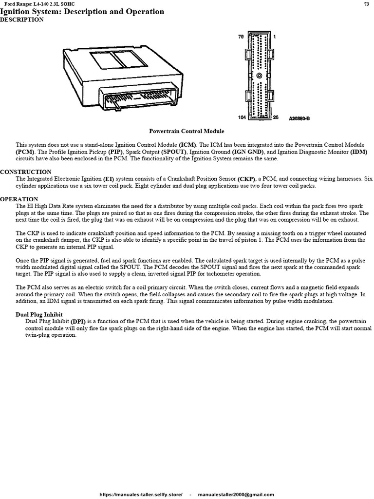 Ford Ranger 2.3 Ignition System Guide | PDF | Ignition System | Air ...