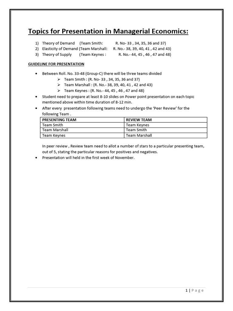 Presentation Topics ME | PDF