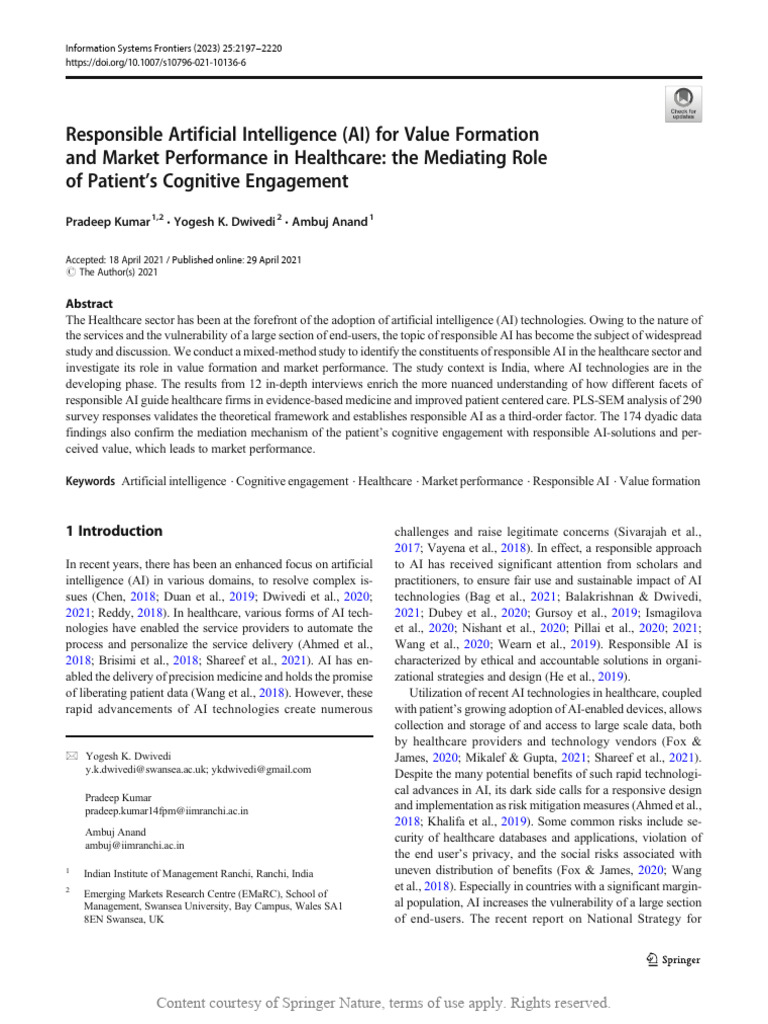 Responsible Artificial Intelligence AI For Value F | PDF | Artificial ...