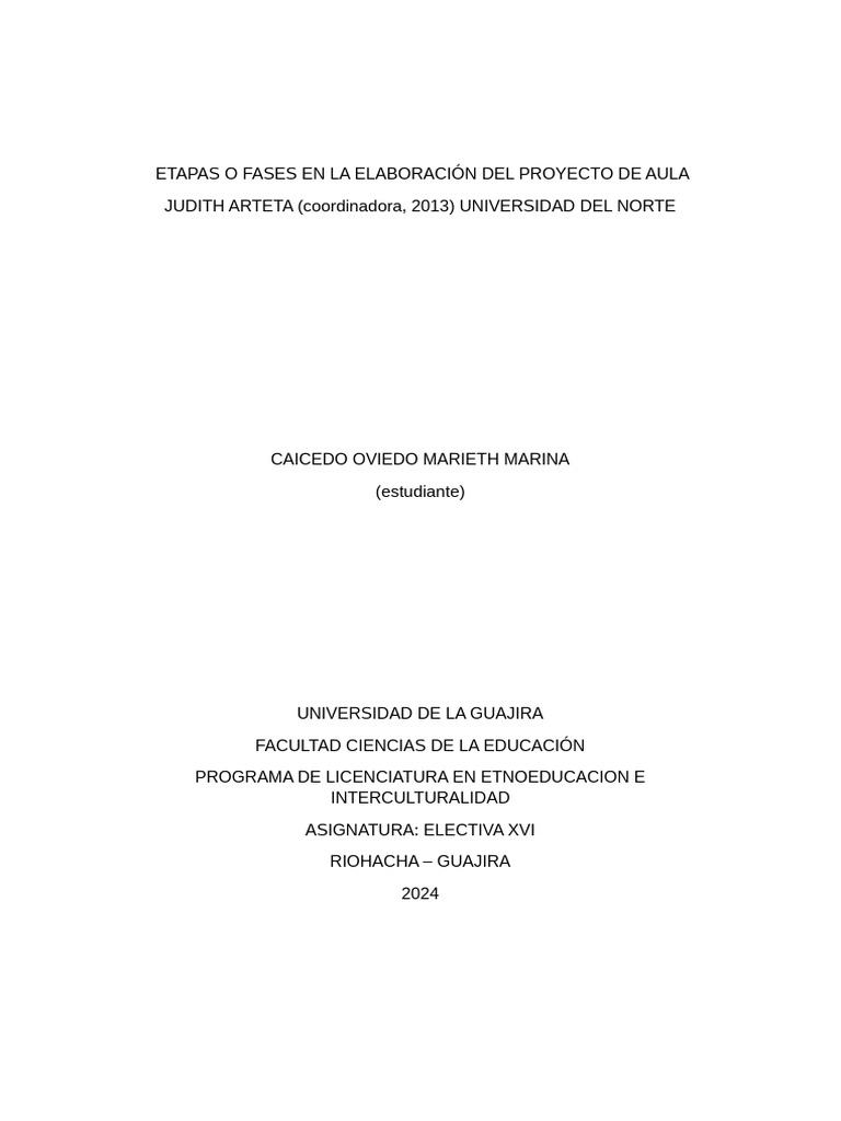 Fases para un Proyecto de Aula Efectivo | PDF | Evaluación | Aprendizaje