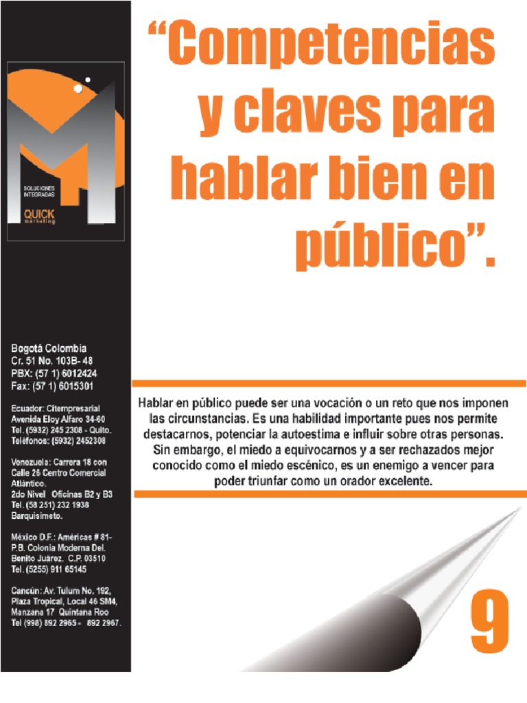 09 Competencias Y Claves Para Hablar Bien En Publico Descargar Gratis