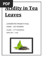 Acidity Analysis of Tea Leaves | PDF