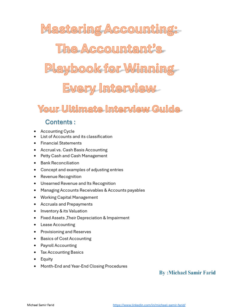 Ultimate Accounting Interview Guide | PDF | Debits And Credits | Equity ...
