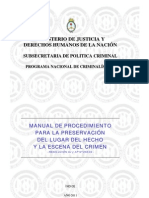 Manual de Procedimiento Para La Preservacion Del Lugar Del Hecho y La Escena Del Crimen 2011