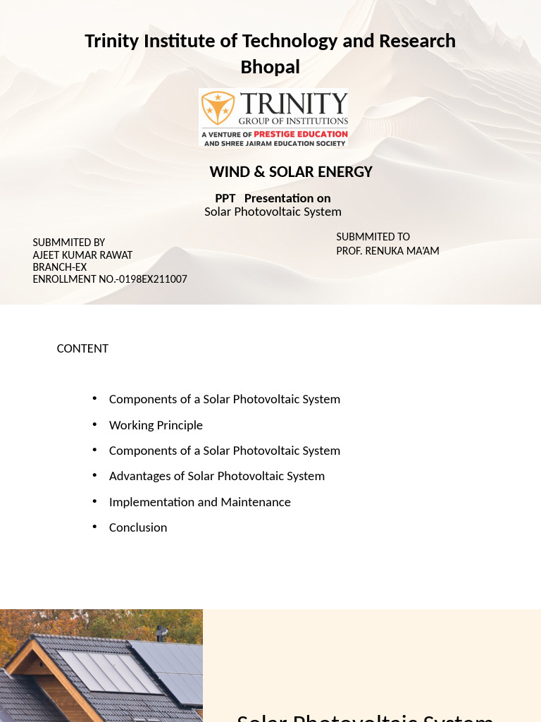 Solar Photovoltaic System Overview | PDF | Photovoltaics | Photovoltaic ...