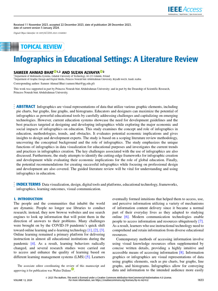 Infographics in Education: A Review | PDF | Infographics | Educational ...