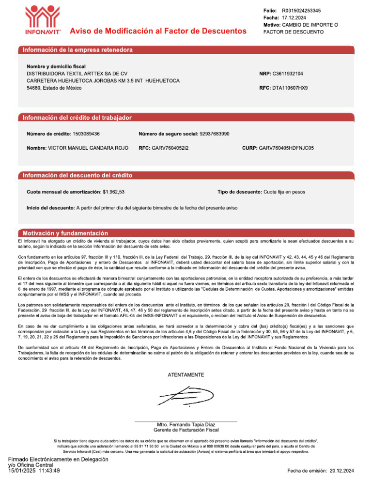 Hoha de Retención | PDF