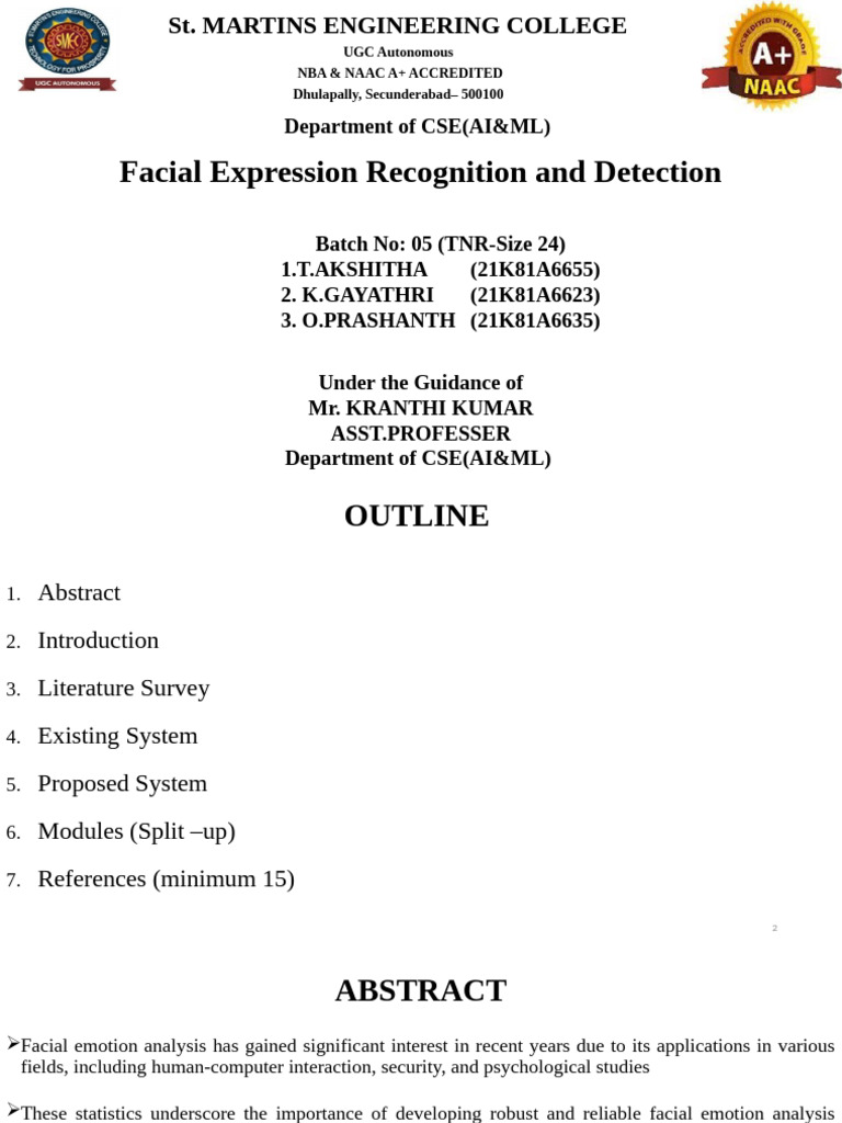 Facial Expression Recognition Project Report | PDF | Deep Learning ...