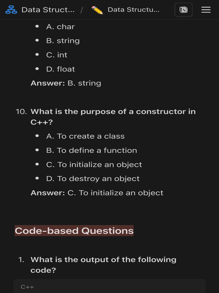 Data Structure L1 | PDF