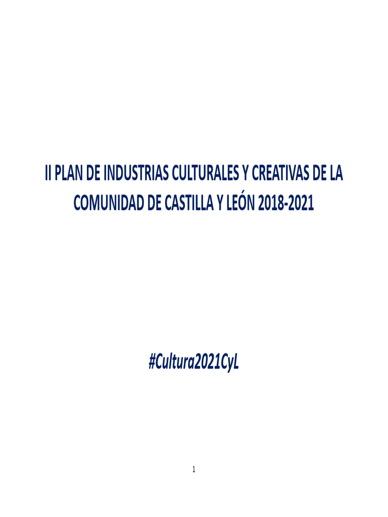 Ii Plan de Industrias Culturales Y Creativas de La Comunidad de ...