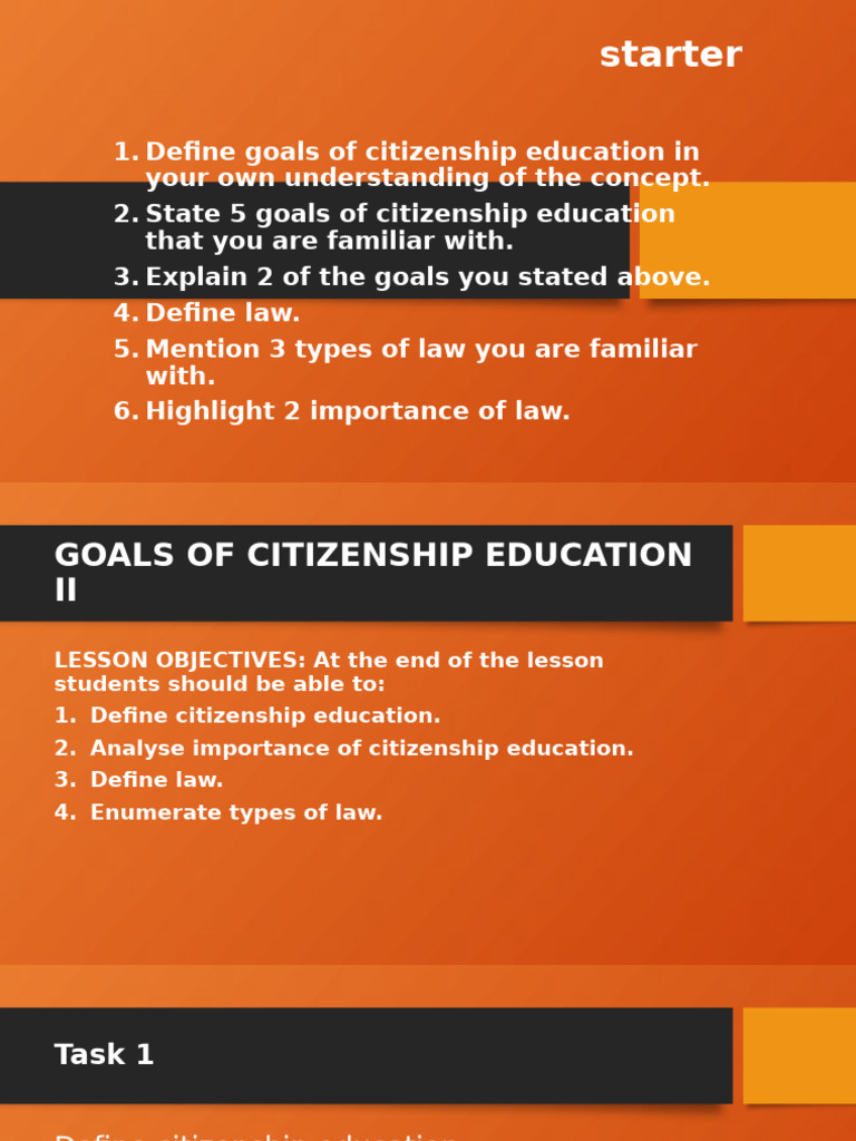 Goals of Citizenship Education in Nigeria | PDF | Citizenship | Government