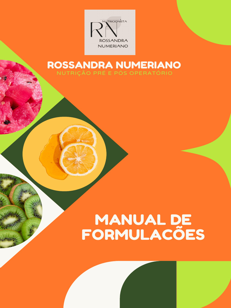 MANUAL De Formula o Pr E P s Cir rgico Paciente Rob rio Numeriano 