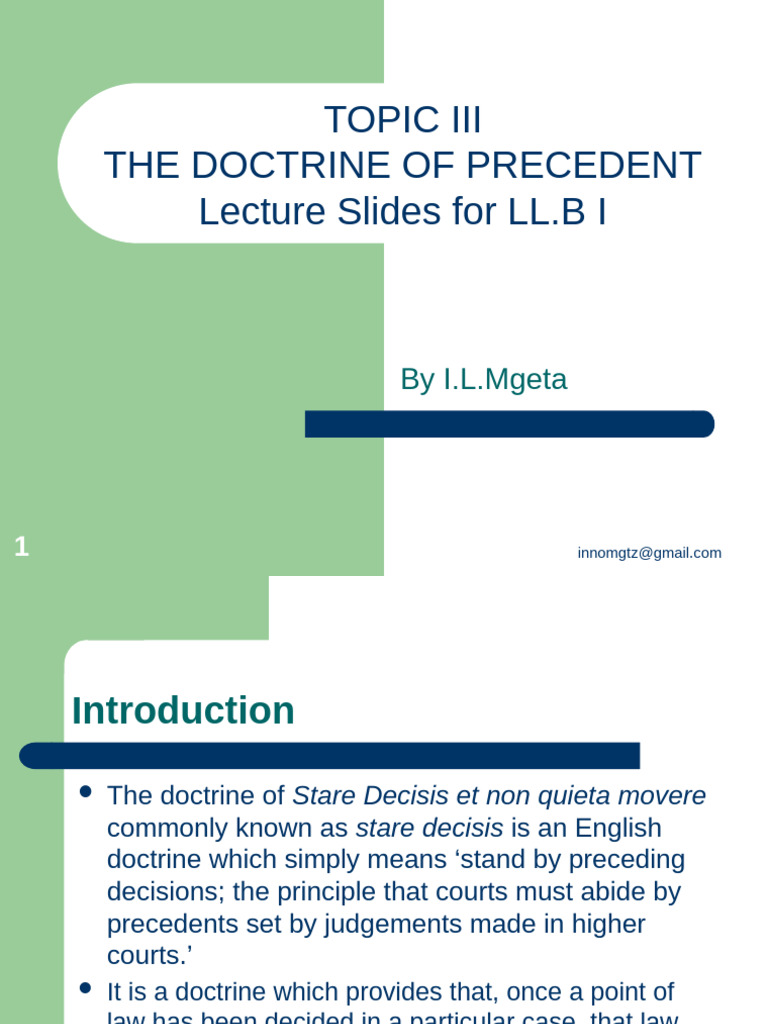 Legal Precedents | PDF | Precedent | Government