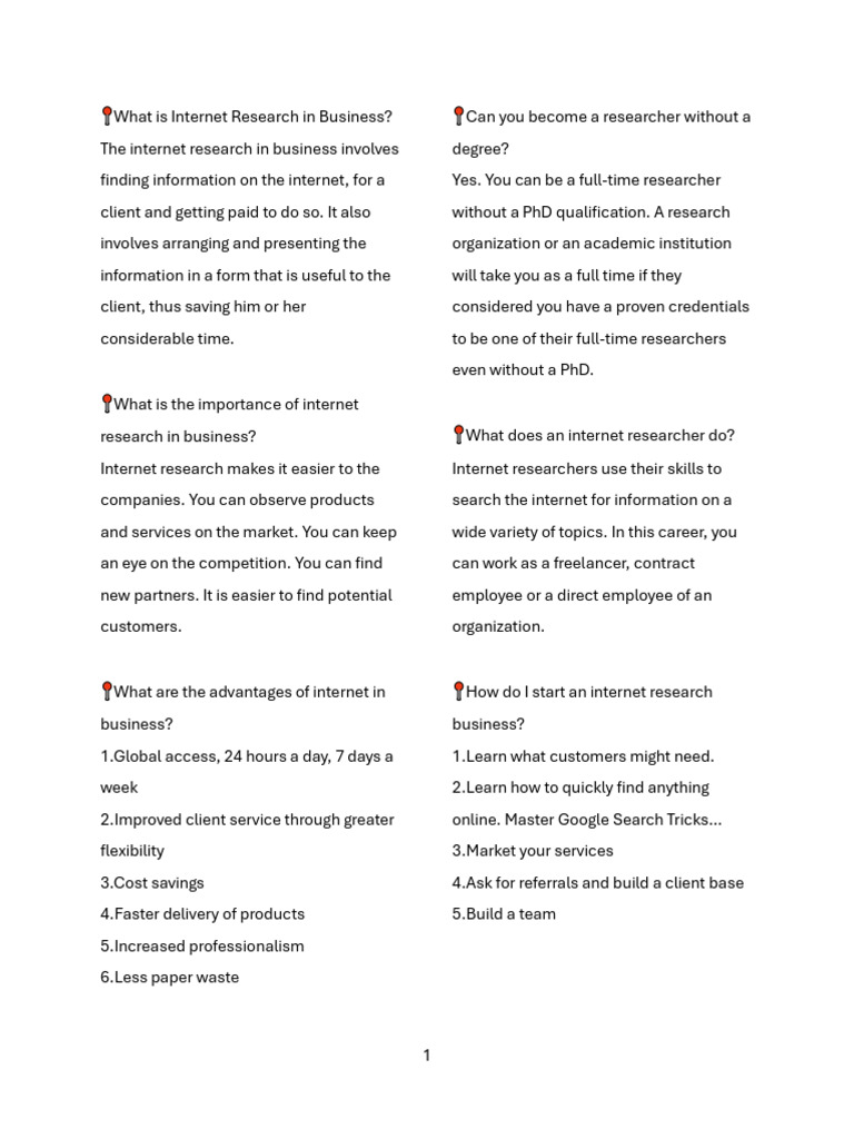 Introduction of Internet Research For Business | PDF | World Wide Web ...