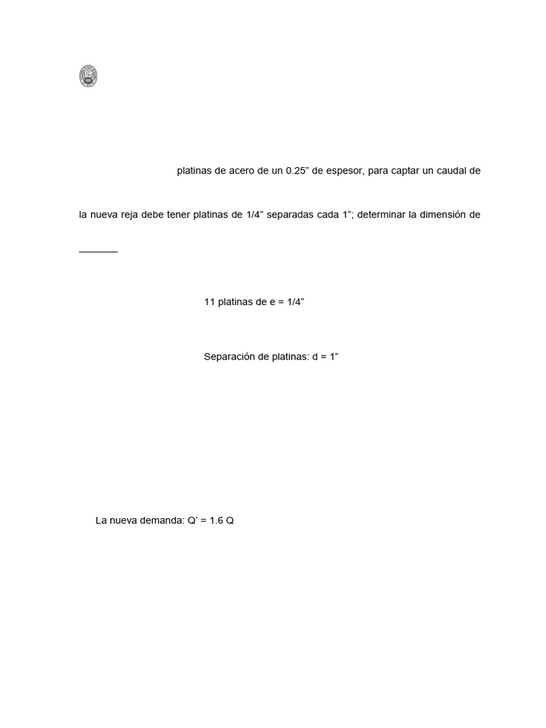 SA216_2023-2 Examen Parcial - Solucionario | PDF | Descarga (hidrología ...