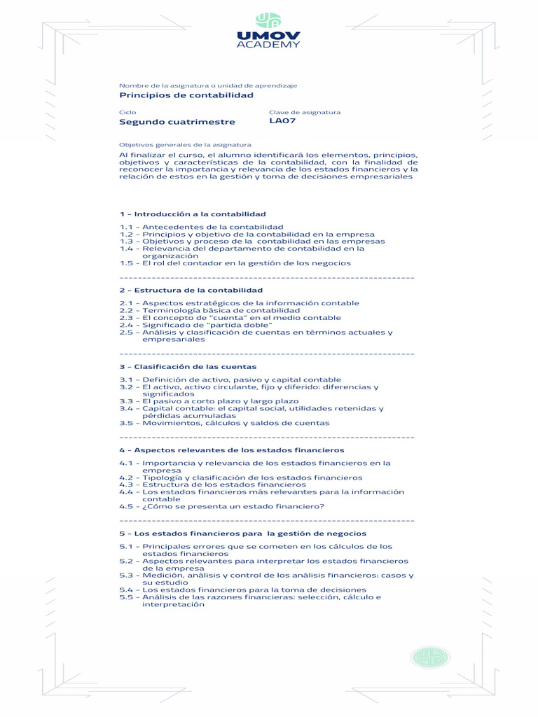 Principios y Estructura de Contabilidad | PDF | Contabilidad | Estado ...