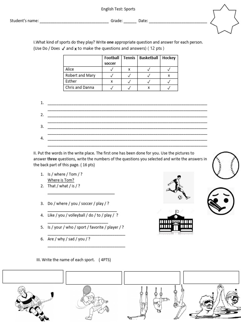 English Test 5th Grade Pdf Pdf