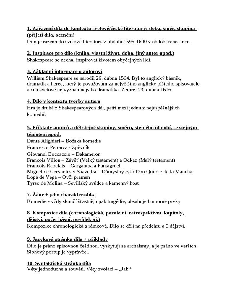 Zkrocení Zlé Ženy - D.K. | PDF