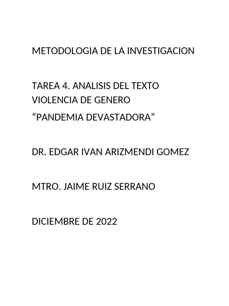 Causas de la Violencia de Género en México | PDF | La violencia contra ...