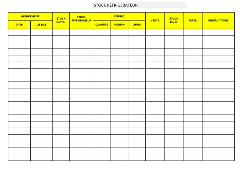 Stock Management for Refrigerators | PDF