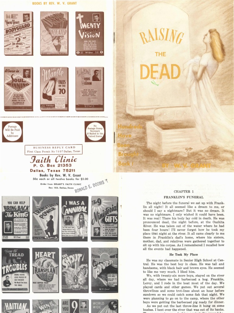 Raising The Dead Hundreds Have Been Brought Back by W. V. Grant SR