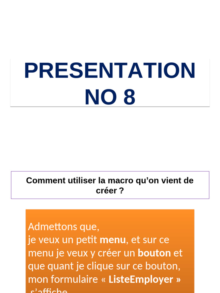 Créer un Menu avec Macro Access | PDF | Informatique | Logiciel