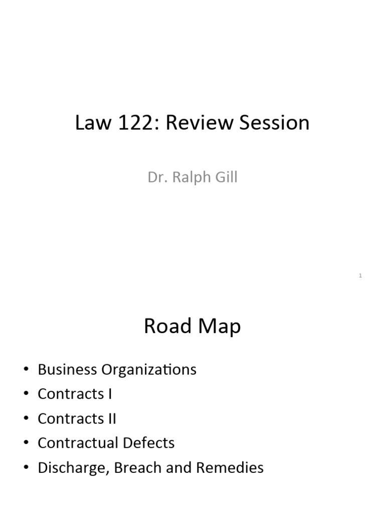 Review Session Slides - FINAL | PDF | Liquidated Damages | Estoppel