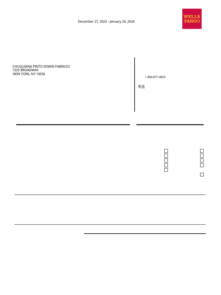 Wells Fargo Statement | PDF | Banks | Credit Card