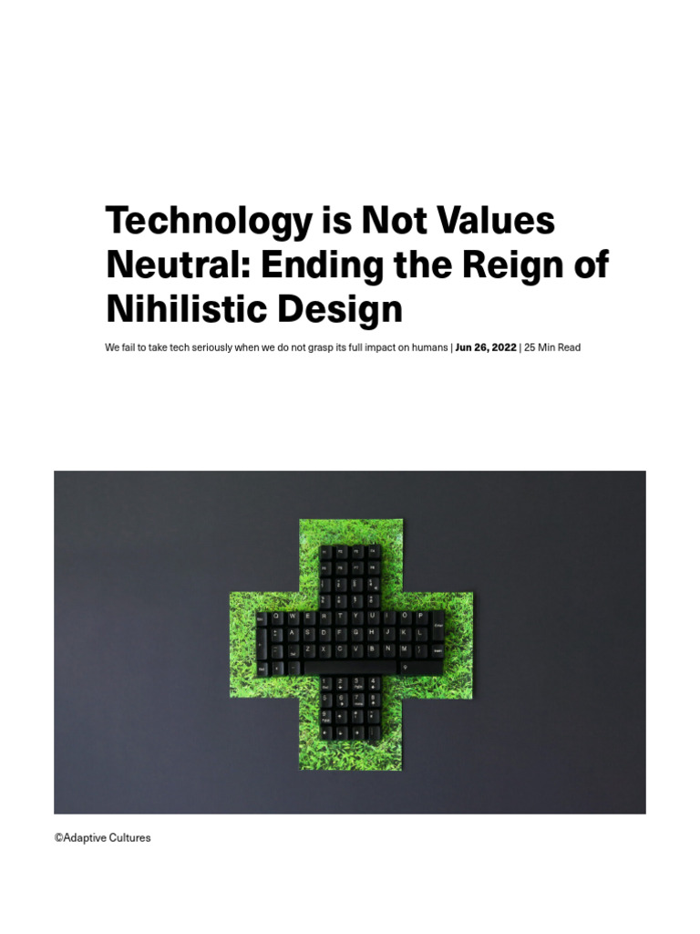Ending Nihilistic Tech Design | PDF | Axiology | Smartphone