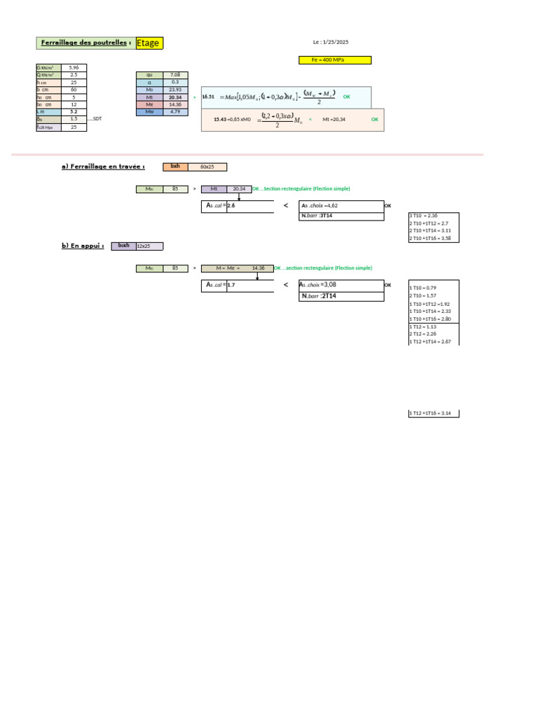 Ferraillage Des Poutrelles Pdf