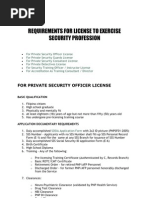 Download Requirements for License to Exercise Security Profession by Salman Ranaw SN81626621 doc pdf