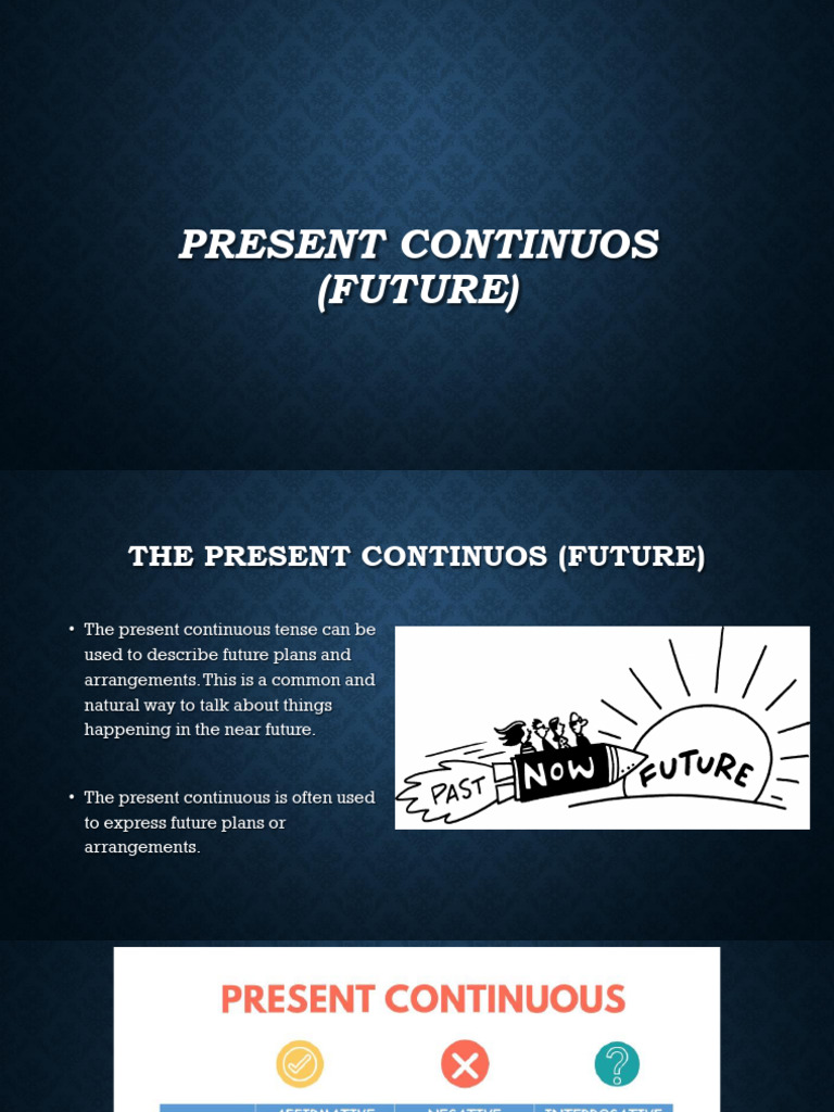 Present Continuous Tense for Future Plans | PDF