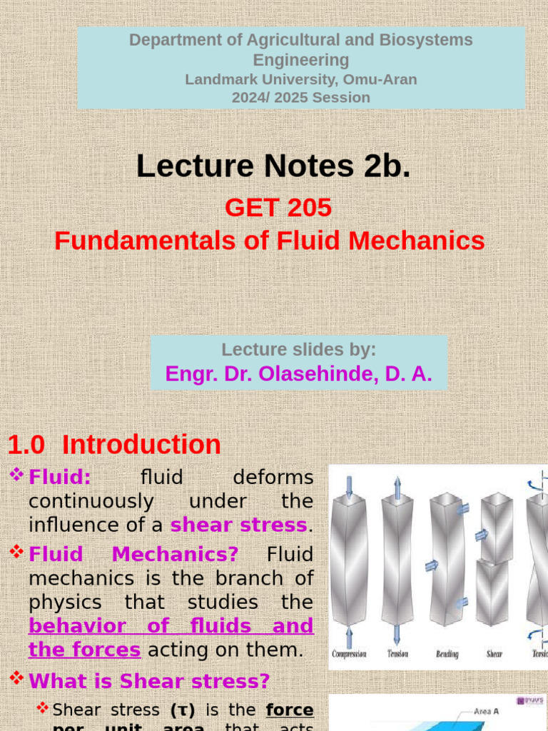 Lecture Notes 2b. GET205 | PDF
