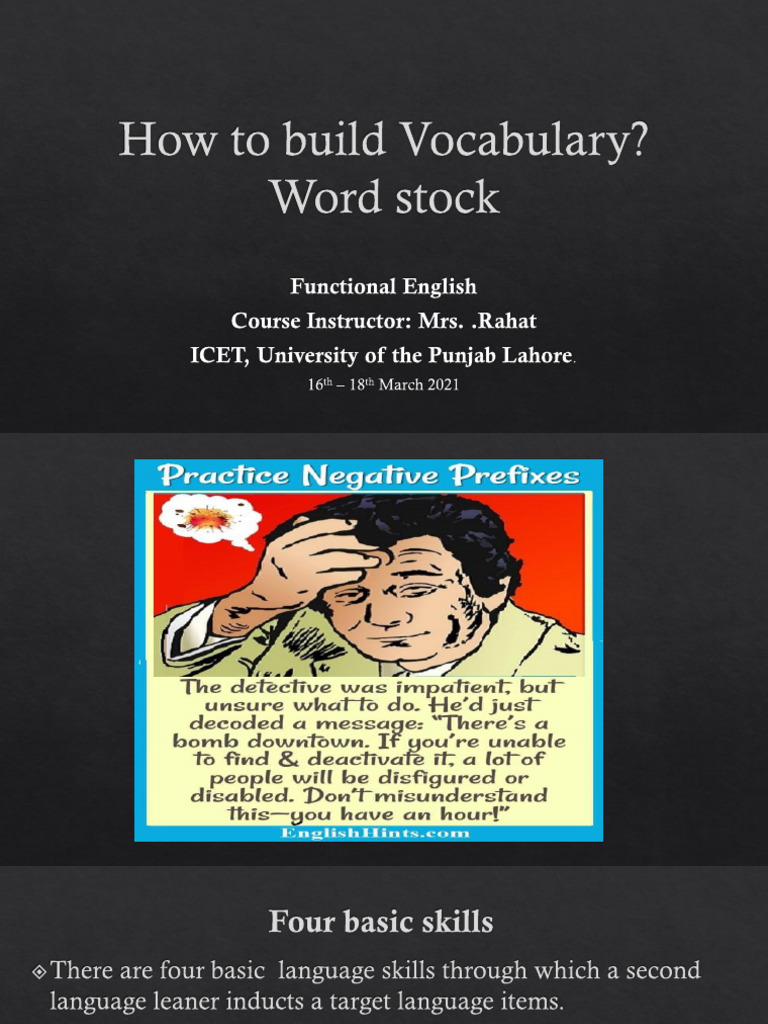 How To Build Vocabulary Pdf