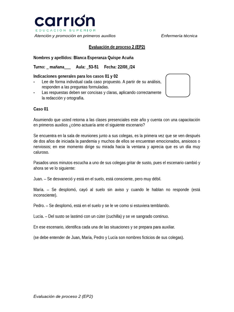 EP2 - ENF - I - APPA (1) Falta | PDF | Medicina CLINICA ...