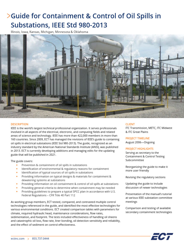 Oil Spill Containment Guide for Substations | PDF