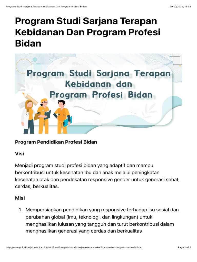 Program Studi Kebidanan Terapan dan Profesi | PDF
